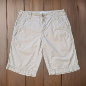 Calvin Klein Shorts Women's Size 30 Khaki Flat Front Slash Pocket 💯 Cotton